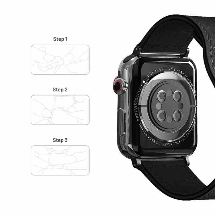 Porodo iGuard Leather Loop Watch Band For Apple Watch 42/44/45mm 4 Porodo iGuard Leather Loop Watch Band For Apple Watch 42/44/45mm - Image 4
