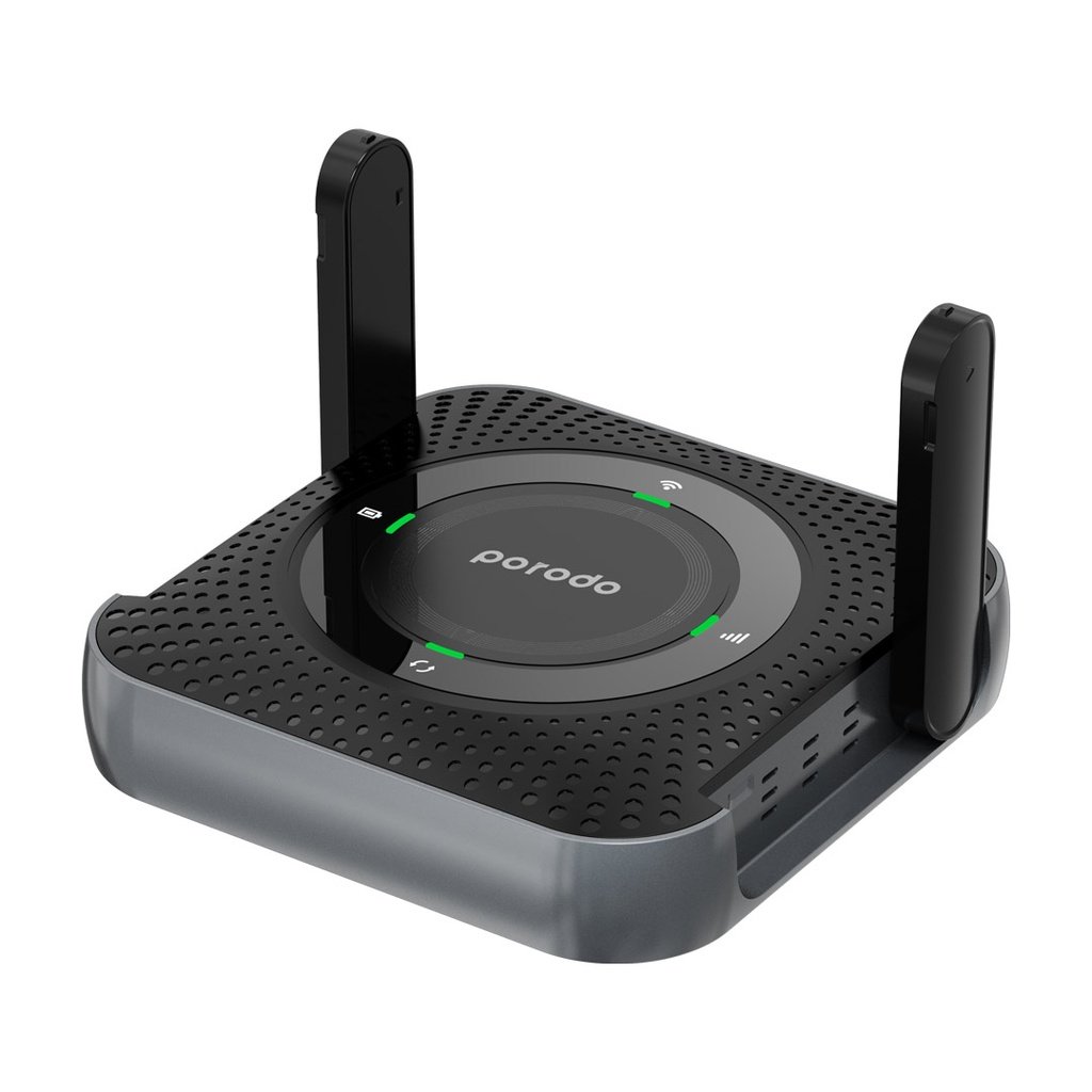 Porodo portable CPE MiFi 3G/4G Wireless Router 4000mAh - Black/Grey 2 Porodo portable CPE MiFi 3G/4G Wireless Router 4000mAh - Black/Grey - Image 2