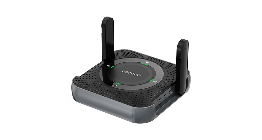 Porodo portable CPE MiFi 3G/4G Wireless Router 4000mAh - Black/Grey 1 Porodo portable CPE MiFi 3G/4G Wireless Router 4000mAh - Black/Grey