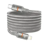 Porodo 30W Type-C to Lightning Magnetic Braided Cable 3M