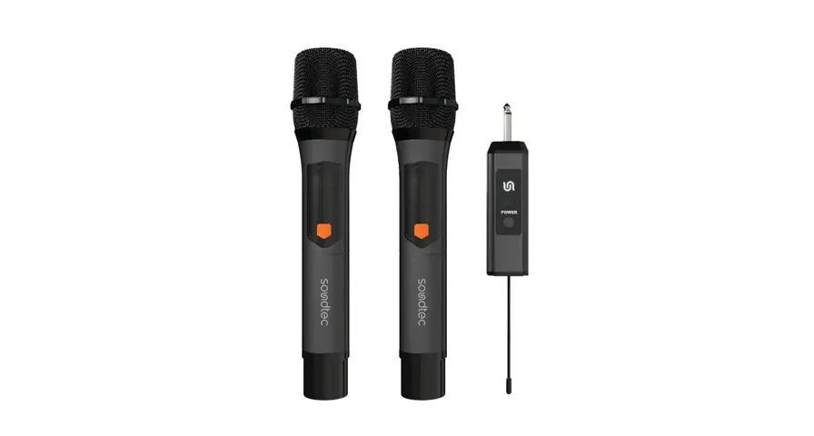 Porodo Soundtec Duo Mic Aluminum Rechargeable Wireless Microphone 1 Porodo Soundtec Duo Mic Aluminum Rechargeable Wireless Microphone