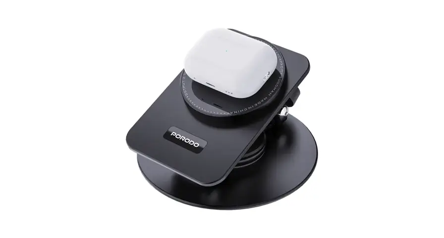 Porodo Wireless Charging Rotating Stand 1 Porodo Wireless Charging Rotating Stand