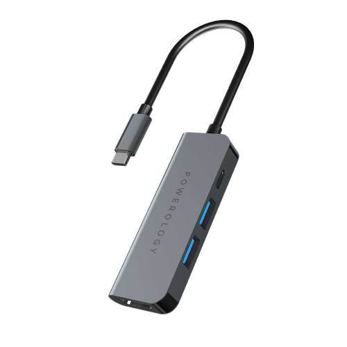 Powerology 4 in 1 USB-C Hub with HDMI and USB 3.0 1 Powerology 4 in 1 USB-C Hub with HDMI and USB 3.0