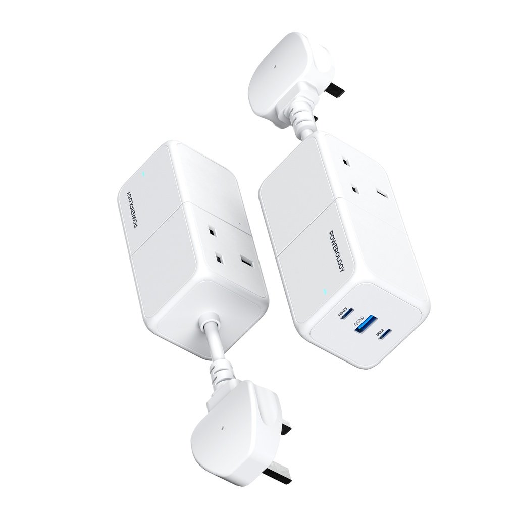 Powerology 65W USB Power Strip with Dual Power Sockets 1 Powerology 65W USB Power Strip with Dual Power Sockets