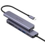 Porodo Blue 7 In 1 Hub HDMI 2XUSB-A 2XUSB-C SD MicroSD