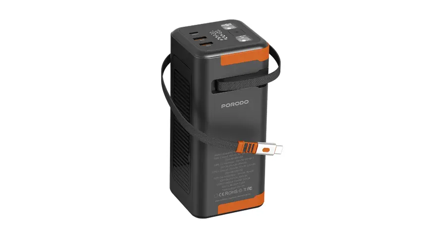 Porodo Power Boost 50000mAh Power Bank with Retractable Type-C Cable 1 Porodo Power Boost 50000mAh Power Bank with Retractable Type-C Cable