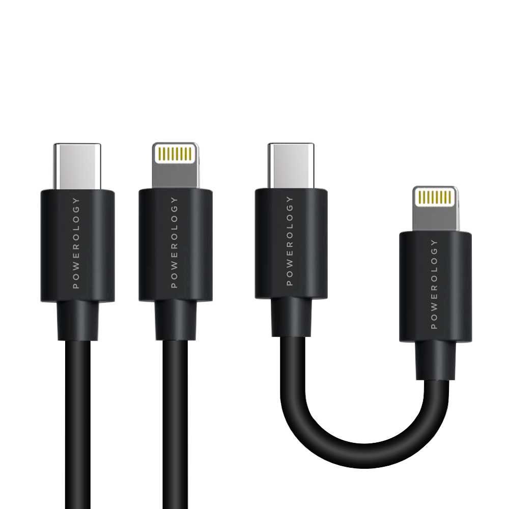 Powerology Data Sync and Charging USB-C to Lightning Cable Combo 1 Powerology Data Sync and Charging USB-C to Lightning Cable Combo