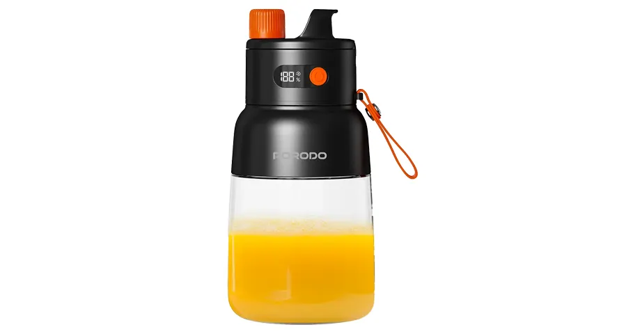 Porodo Lifestyle Blend & Sip Portable Blender - Black/Orange 1 Porodo Lifestyle Blend & Sip Portable Blender - Black/Orange
