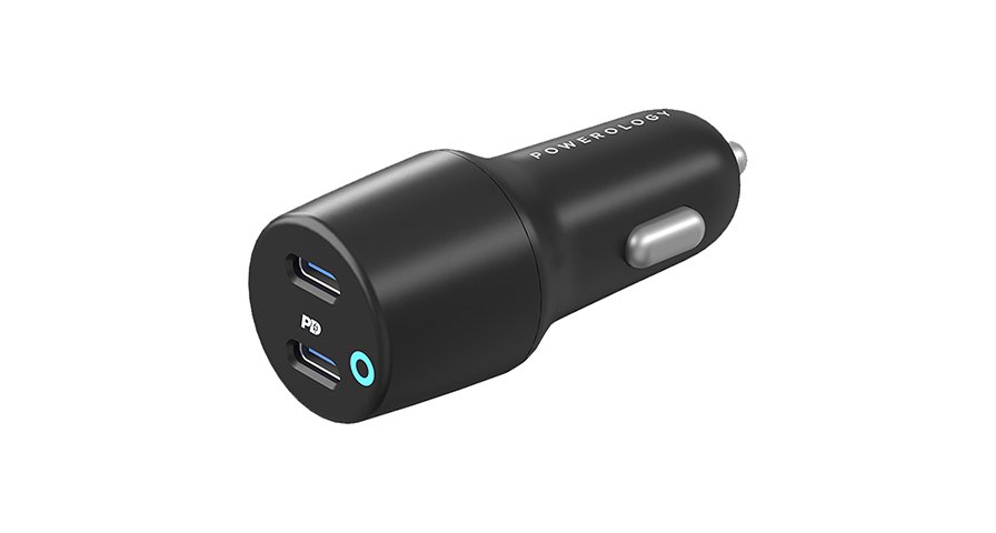 Powerology Ultra-Quick Car Charger with Dual Output 1 Powerology Ultra-Quick Car Charger with Dual Output