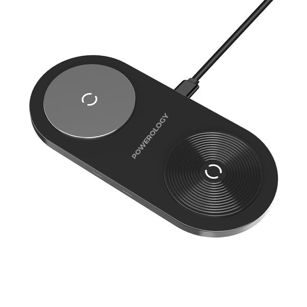 Powerology Dual Wireless Power Pad with LED Indicator 1 Powerology Dual Wireless Power Pad with LED Indicator
