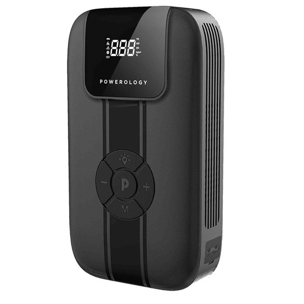 Powerology Jump Starter With Air Compressor, Powerbank, LED Light, 11200mAh Battery Capacity 1 Powerology Jump Starter With Air Compressor, Powerbank, LED Light, 11200mAh Battery Capacity