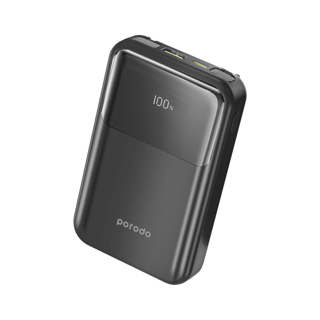 Porodo 10000 mAh 18W Powerbank with Type C and Lightning Cable 1 Porodo 10000 mAh 18W Powerbank with Type C and Lightning Cable