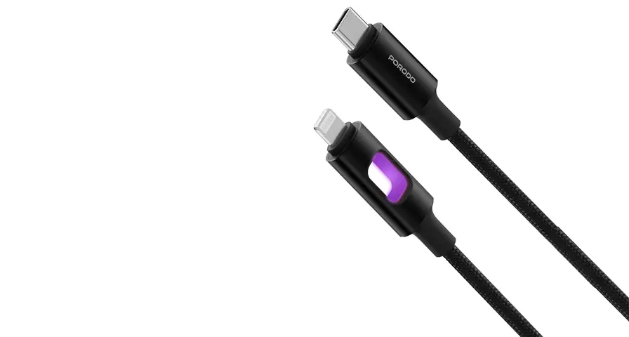 Porodo USB-A to Lightning Charging & Data Cable 1 Porodo USB-A to Lightning Charging & Data Cable