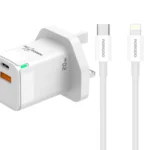 Porodo Blue Ultra-Quick Charger USB-A to USB-C (1m Type-C Cable Included)
