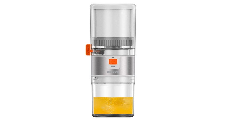 Porodo Lifestyle Portable Slow Juicer 55W - White / Orange 1 Porodo Lifestyle Portable Slow Juicer 55W - White / Orange