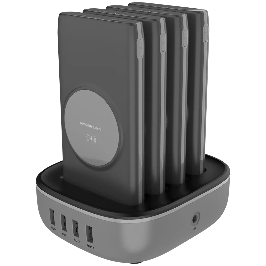 Powerology 4 in 1 Power Bank Station with Built-in Lightning And Type-C Cable 4 Powerology 4 in 1 Power Bank Station with Built-in Lightning And Type-C Cable - Image 4