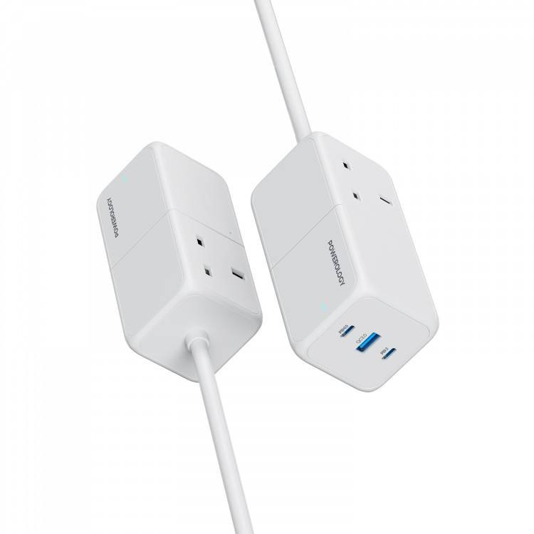 Powerology 65W USB Power Strip with Dual Power Sockets 4 Powerology 65W USB Power Strip with Dual Power Sockets - Image 4