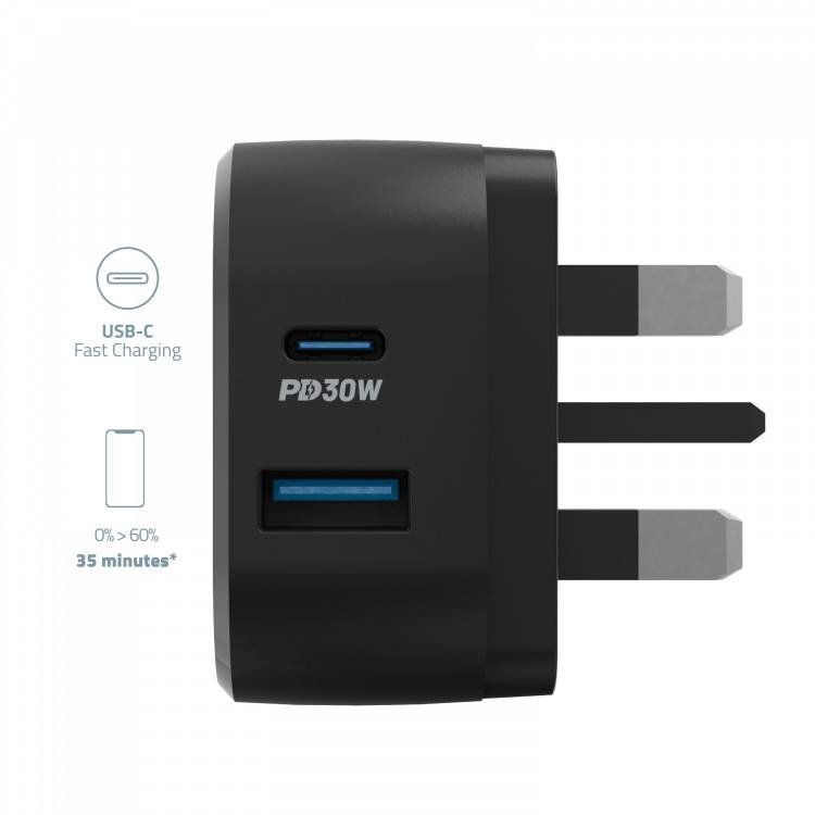 Powerology Dual Port Fast Charger Power Delivery Charging Adapter 2 Powerology Dual Port Fast Charger Power Delivery Charging Adapter - Image 2