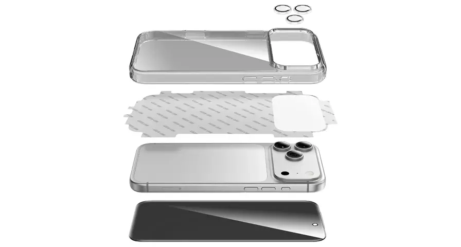 Green Lion 4 in 1 Quad Protection Privacy Pack For Iphone 17 Pro Max - Clear 1 Green Lion 4 in 1 Quad Protection Privacy Pack For Iphone 17 Pro Max - Clear