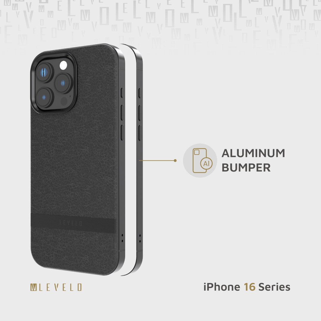 Levelo Pelle Leather Case for iPhone 16 Pro Max / Pro 8 Levelo Pelle Leather Case for iPhone 16 Pro Max / Pro - Image 8