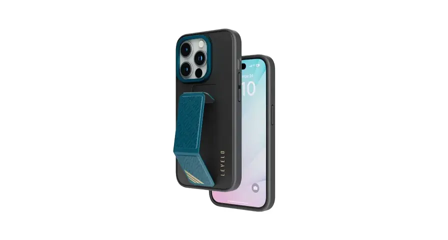 Levelo Morphix Leather Case with Kickstand for iPhone 15 Pro 2 Levelo Morphix Leather Case with Kickstand for iPhone 15 Pro - Image 2