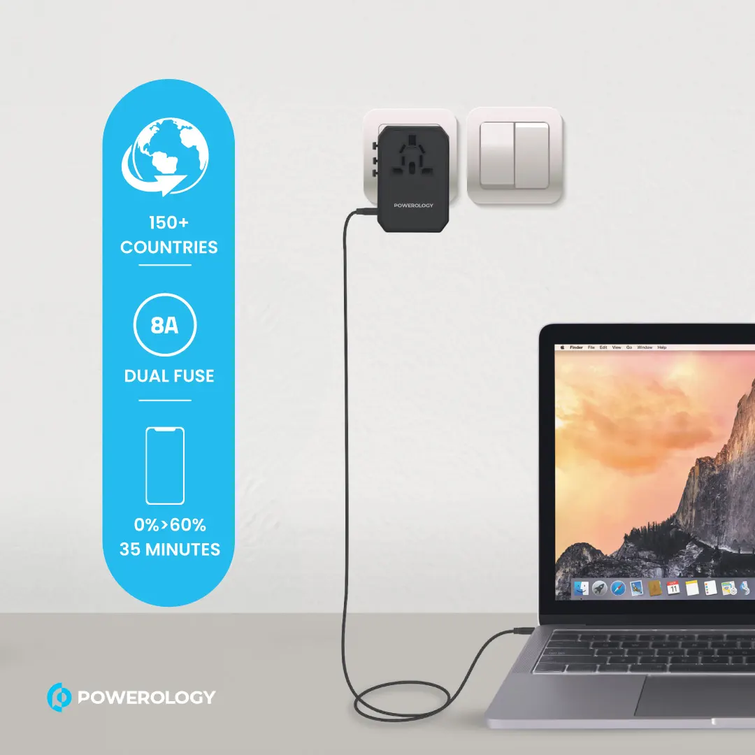 Powerology Universal Multi-Port Travel Charger 3 Powerology Universal Multi-Port Travel Charger - Image 3