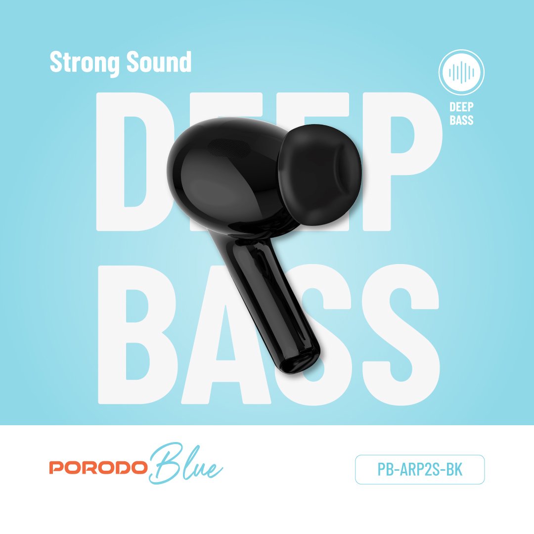 Porodo Blue Earbuds Pro2 Touch Display - ANC + ENC 5 Porodo Blue Earbuds Pro2 Touch Display - ANC + ENC - Image 5