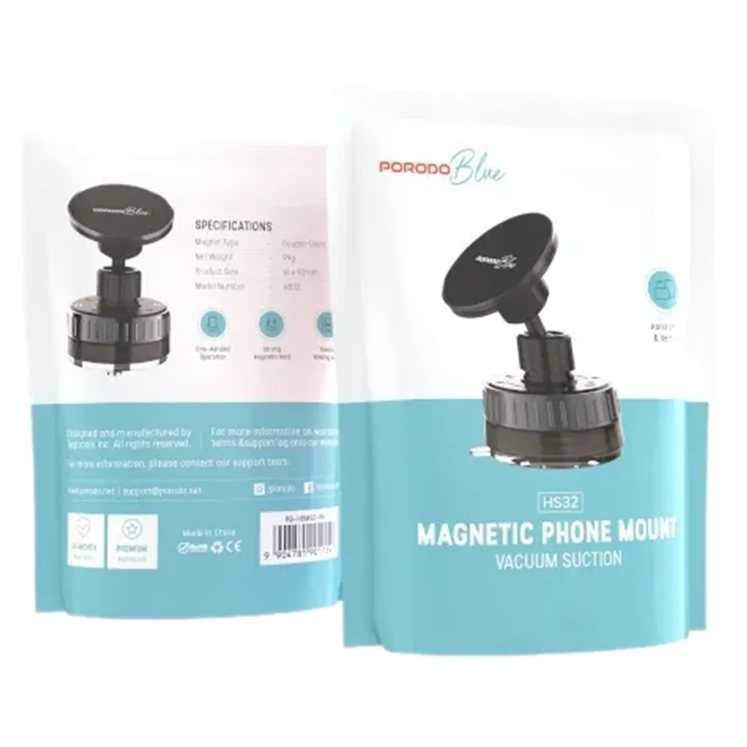 Porodo Blue Magnetic Phone Mount 3 Porodo Blue Magnetic Phone Mount - Image 3