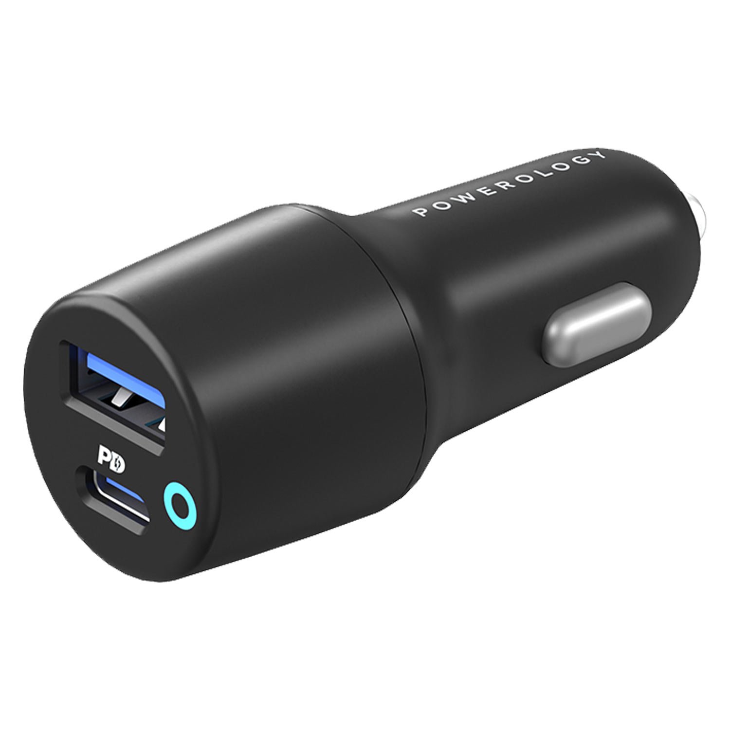 Powerology Dual Port LED Car Charger PD 20W+QC 18W 3 Powerology Dual Port LED Car Charger PD 20W+QC 18W - Image 3