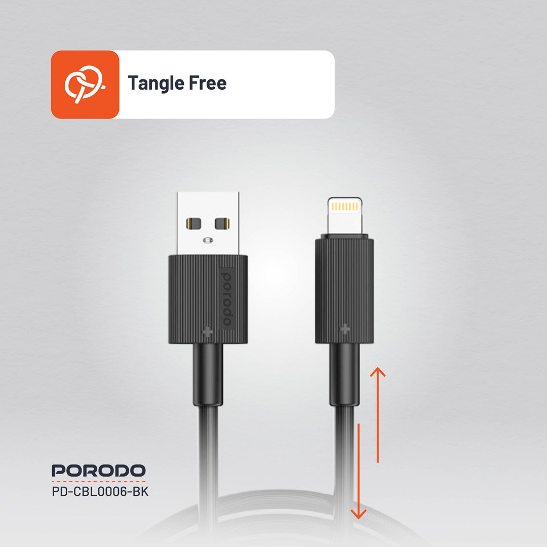 Porodo USB-A to Lightning Durable Charging Cable 5 Porodo USB-A to Lightning Durable Charging Cable - Image 5