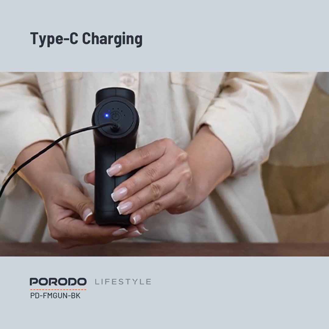 Porodo Lifestyle Precision Handheld Massager with 4 Interchangeable Head 5 Porodo Lifestyle Precision Handheld Massager with 4 Interchangeable Head - Image 5