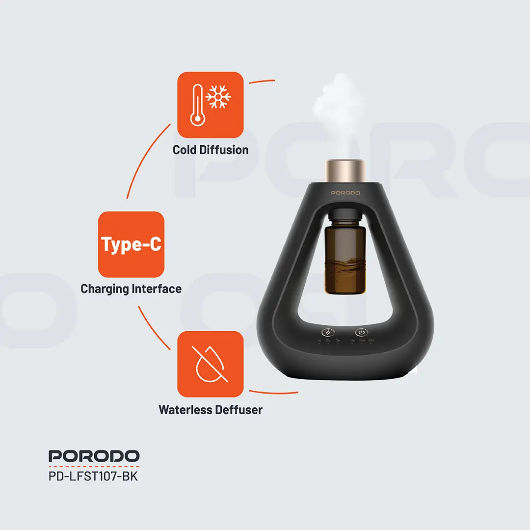 Porodo Lifestyle Aroma Sphere Waterless Diffuser 3 Porodo Lifestyle Aroma Sphere Waterless Diffuser - Image 3