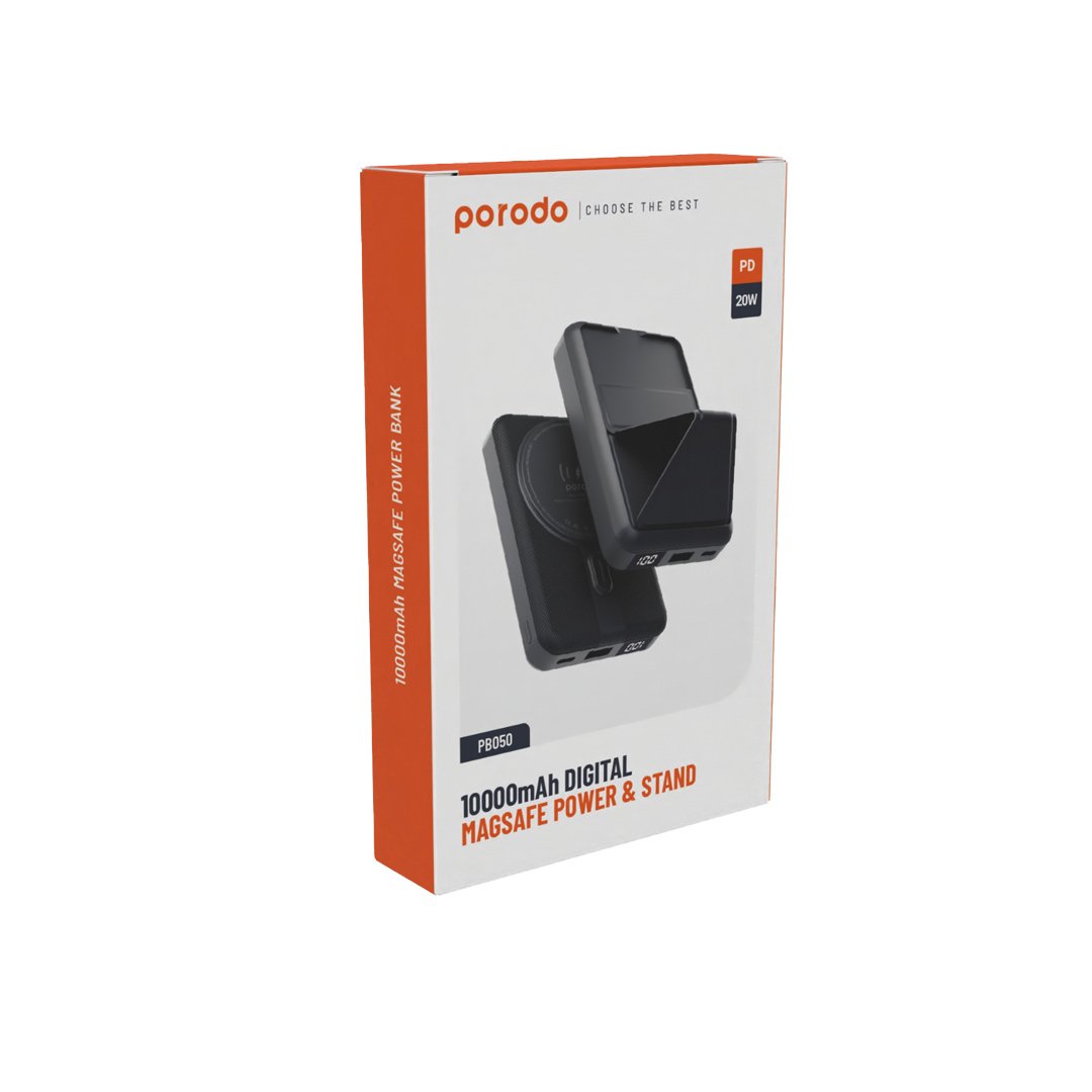 Porodo 10000mAh Digital MagSafe Power & Stand 5 Porodo 10000mAh Digital MagSafe Power & Stand - Image 5