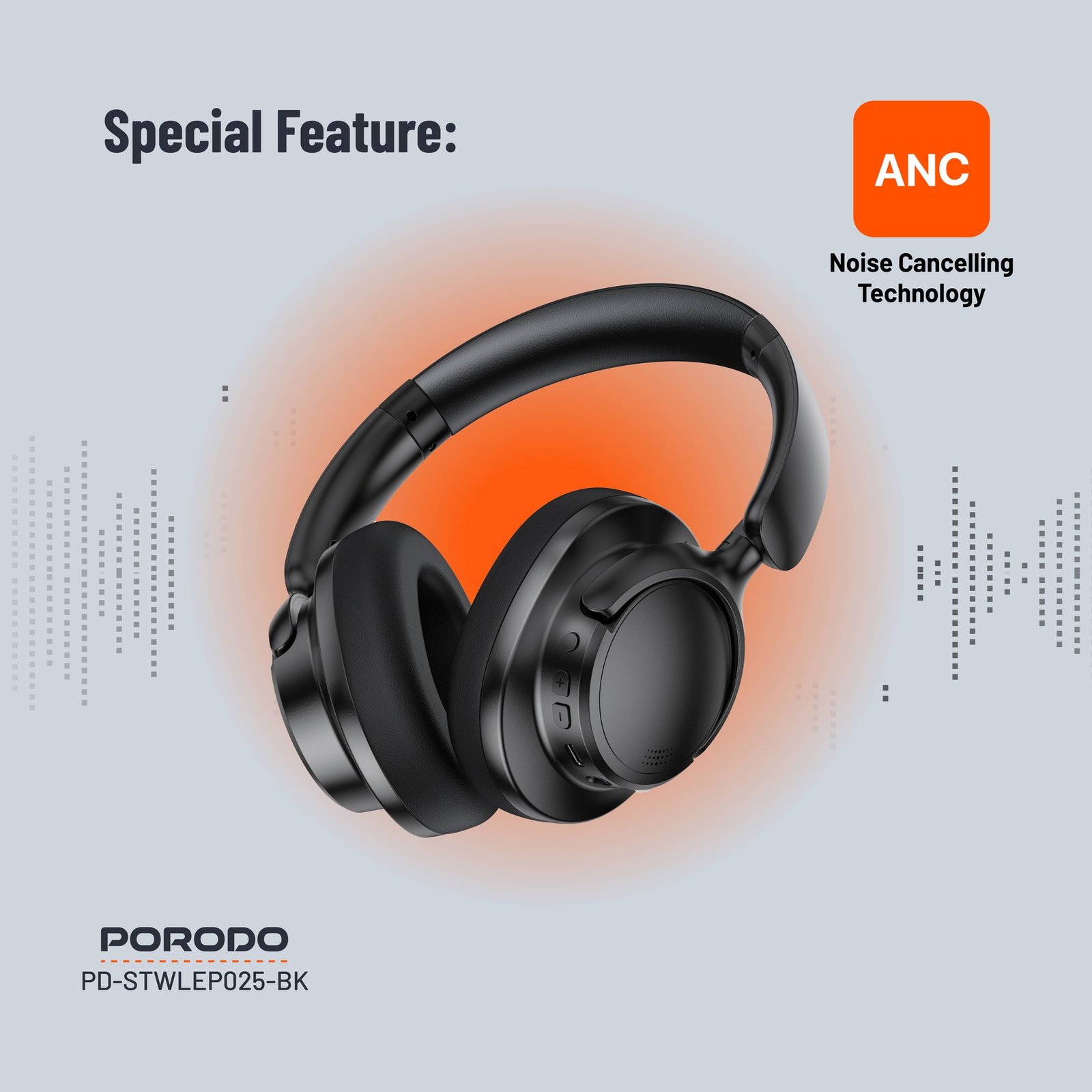 Porodo Soundtec Zen Active Noise-Cancellation Headphone 5 Porodo Soundtec Zen Active Noise-Cancellation Headphone - Image 5