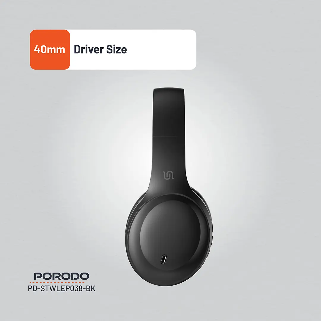 Porodo Soundtec PRIMO Wireless Headphone 4 Porodo Soundtec PRIMO Wireless Headphone - Image 4