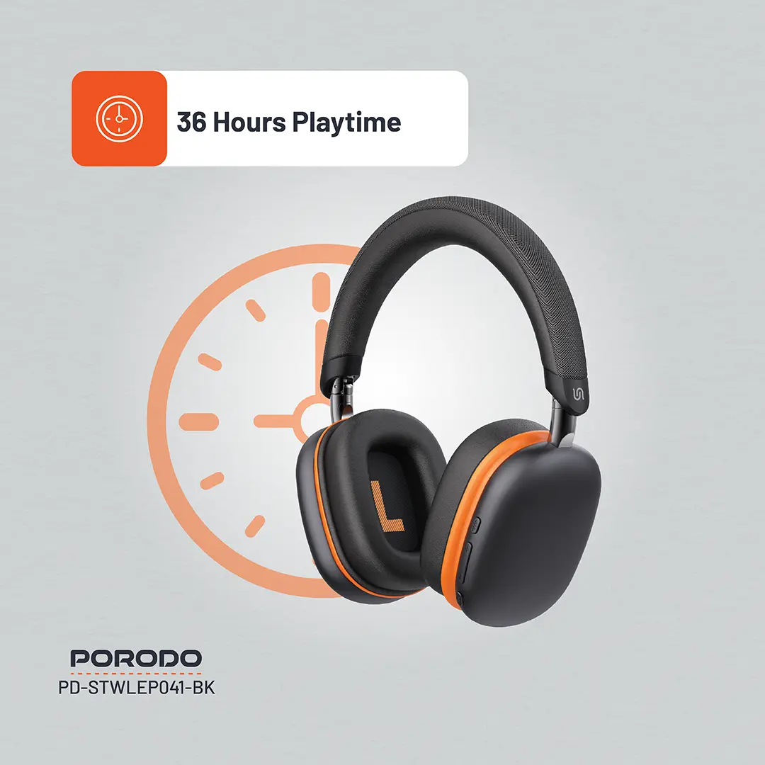 Porodo Soundtec Vibe Wireless Headphone 3 Porodo Soundtec Vibe Wireless Headphone - Image 3