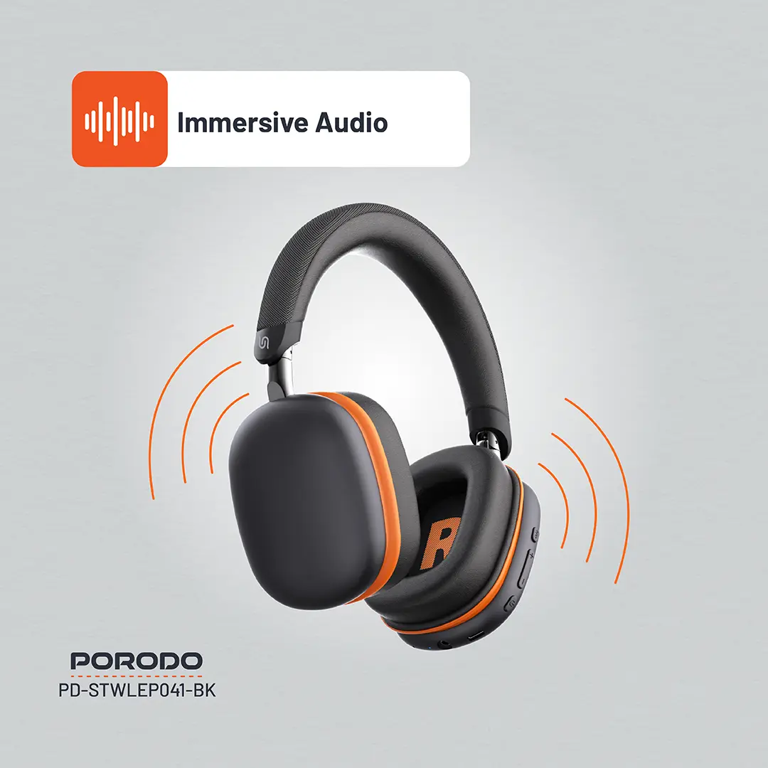 Porodo Soundtec Vibe Wireless Headphone 5 Porodo Soundtec Vibe Wireless Headphone - Image 5