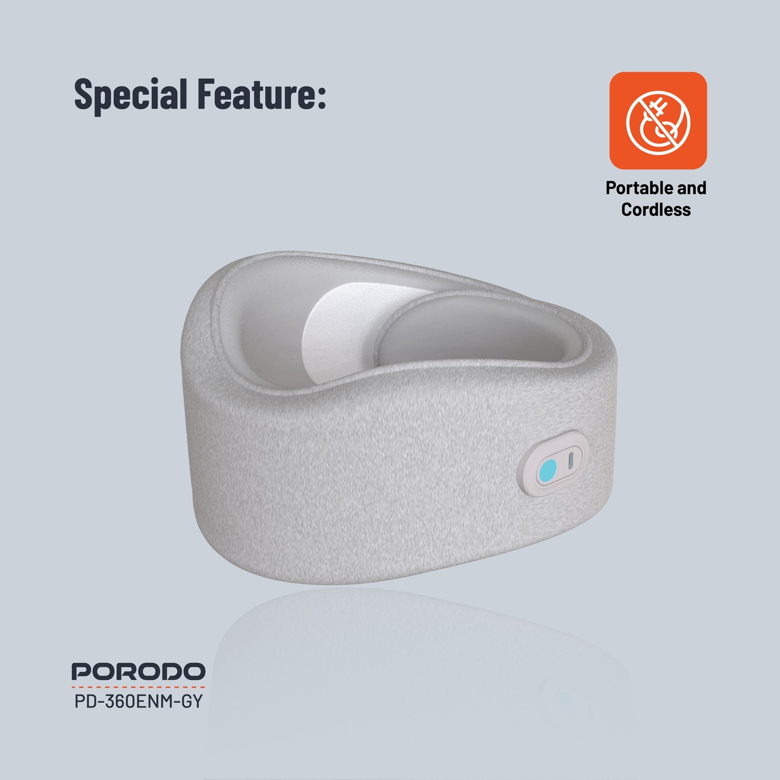 Porodo Neck Pillow Massager with Hot Compress 4 Porodo Neck Pillow Massager with Hot Compress - Image 4
