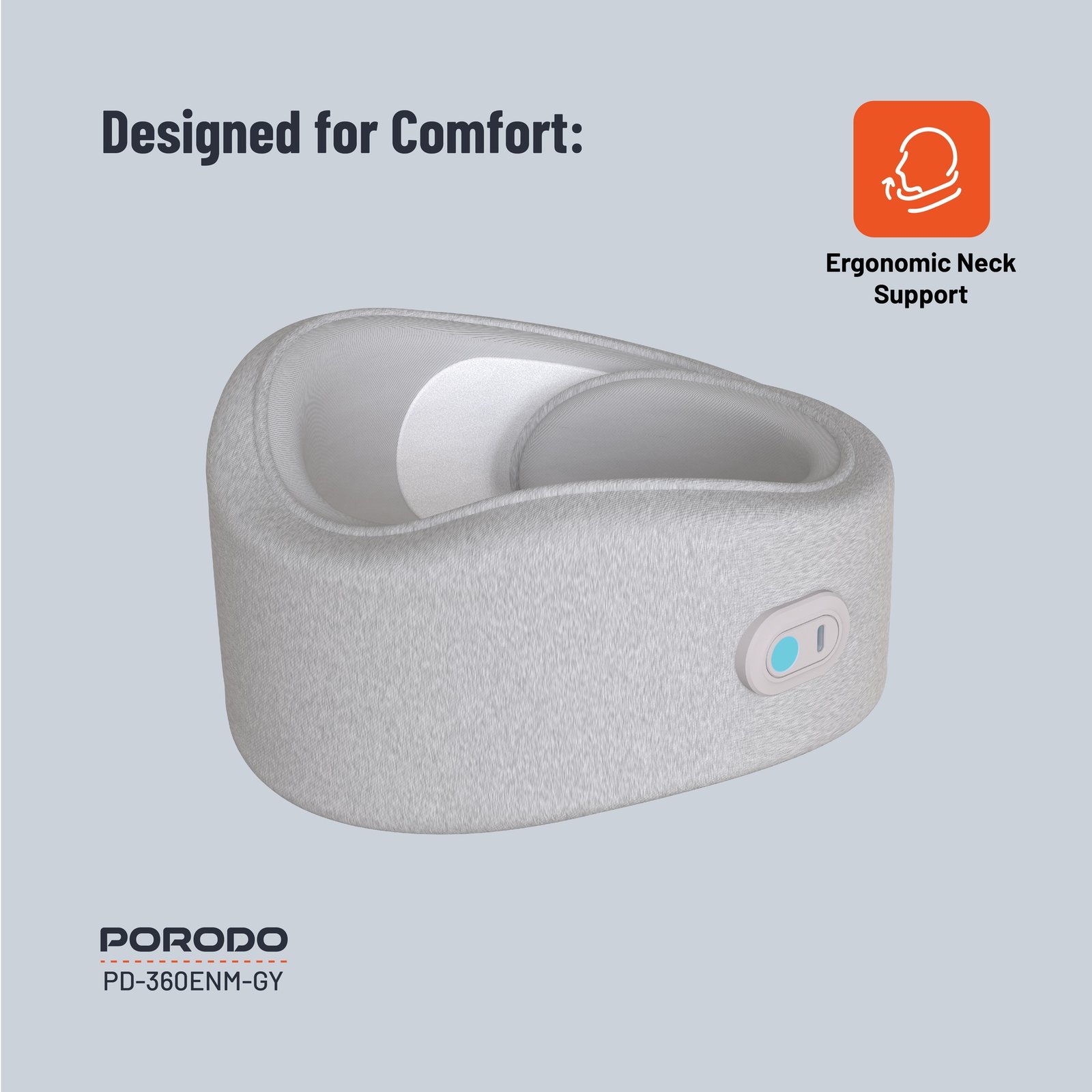 Porodo Neck Pillow Massager with Hot Compress 5 Porodo Neck Pillow Massager with Hot Compress - Image 5