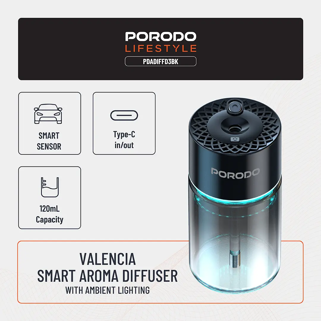 Porodo Lifestyle Valencia Smart Aroma Diffuser 3 Porodo Lifestyle Valencia Smart Aroma Diffuser - Image 3