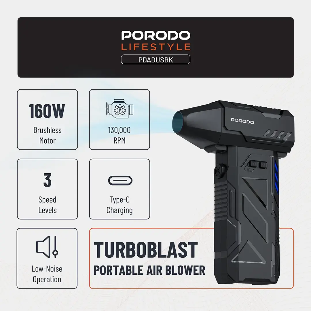 Porodo Lifestyle Turboblast Portable Air Blower 3 Porodo Lifestyle Turboblast Portable Air Blower - Image 3