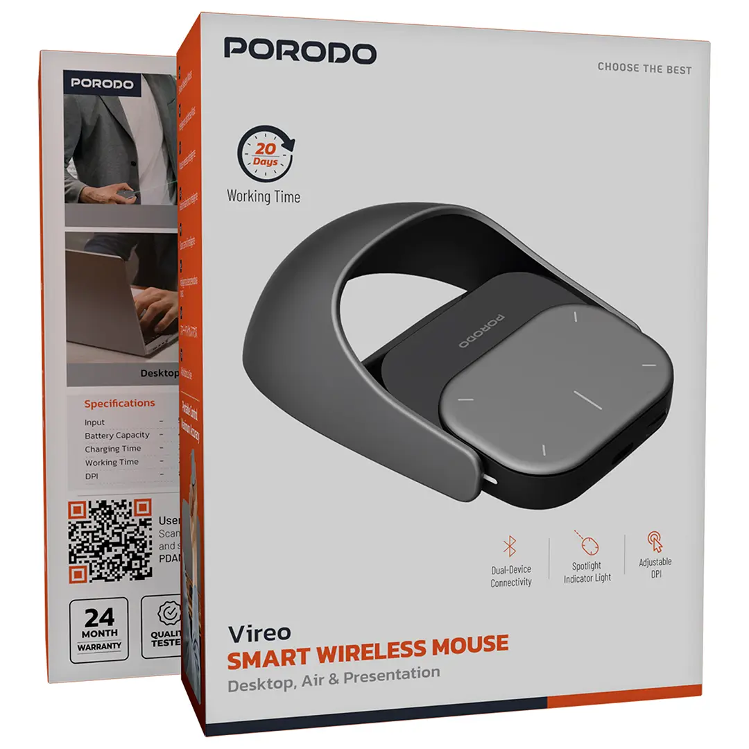 Porodo Vireo Smart Wireless Mouse 5 Porodo Vireo Smart Wireless Mouse - Image 5