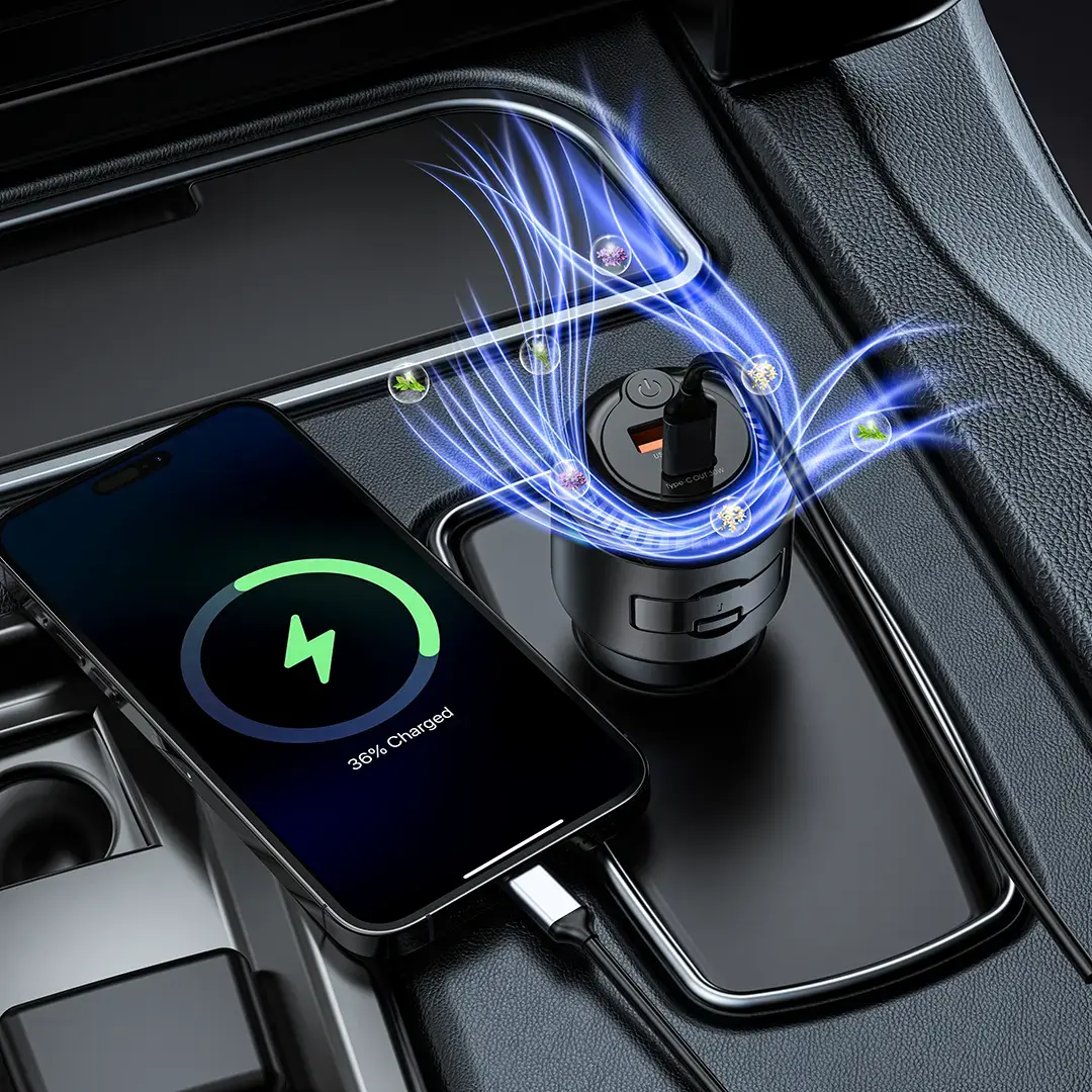 Porodo MistCharge 2-in-1 Car Charger with Air Diffuser 5 Porodo MistCharge 2-in-1 Car Charger with Air Diffuser - Image 5