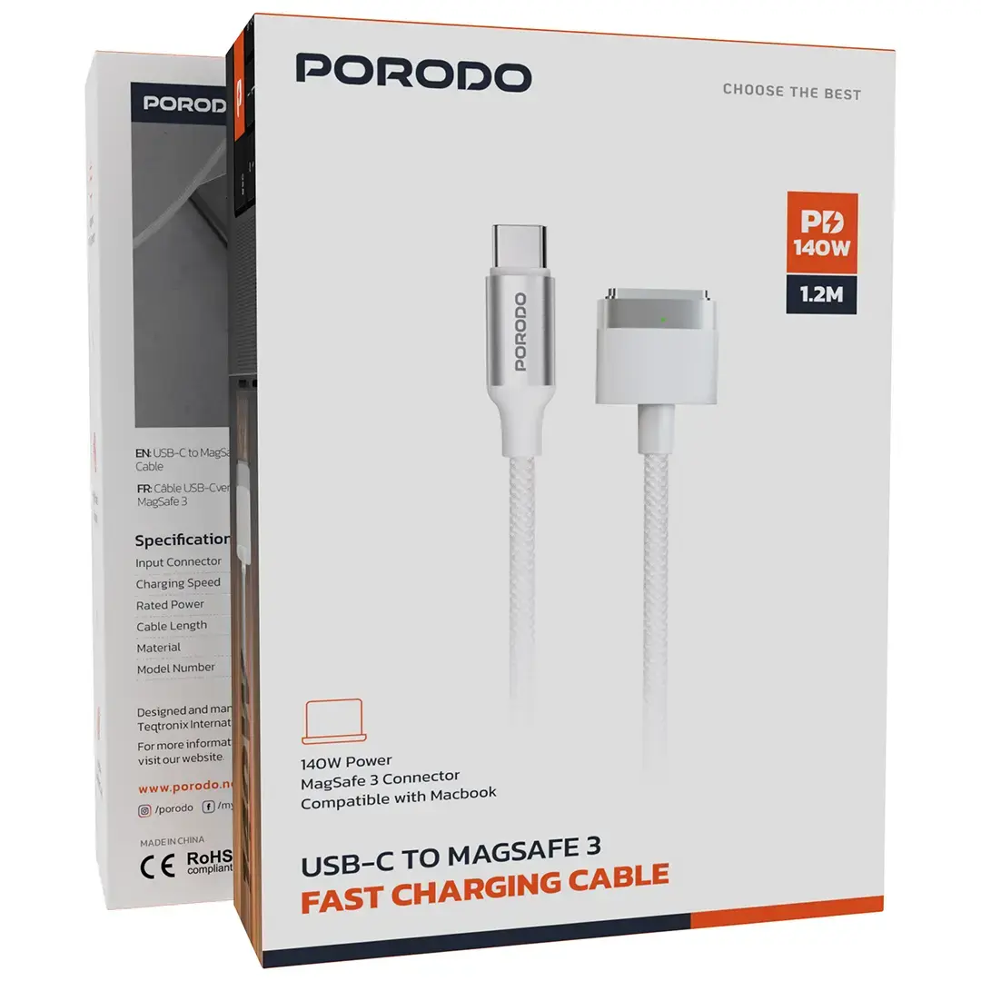Porodo USB-C to MagSafe 3 Fast Charging Cable 2 Porodo USB-C to MagSafe 3 Fast Charging Cable - Image 2