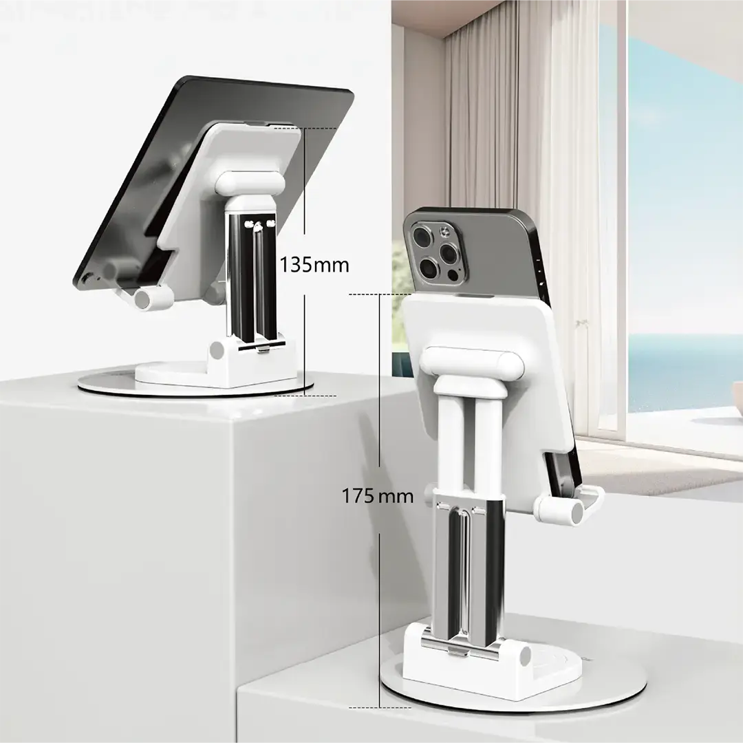 Porodo Foldable Phone & Tablet Desk Stand with Adjustable Telescopic Rod 4 Porodo Foldable Phone & Tablet Desk Stand with Adjustable Telescopic Rod - Image 4