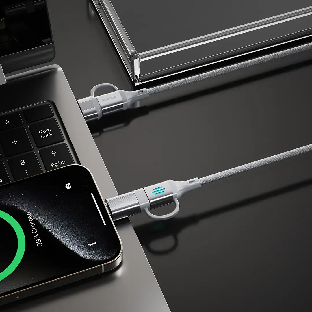 Porodo 4-In-1 High-Speed Charging Cable PD 240W 5 Porodo 4-In-1 High-Speed Charging Cable PD 240W - Image 5