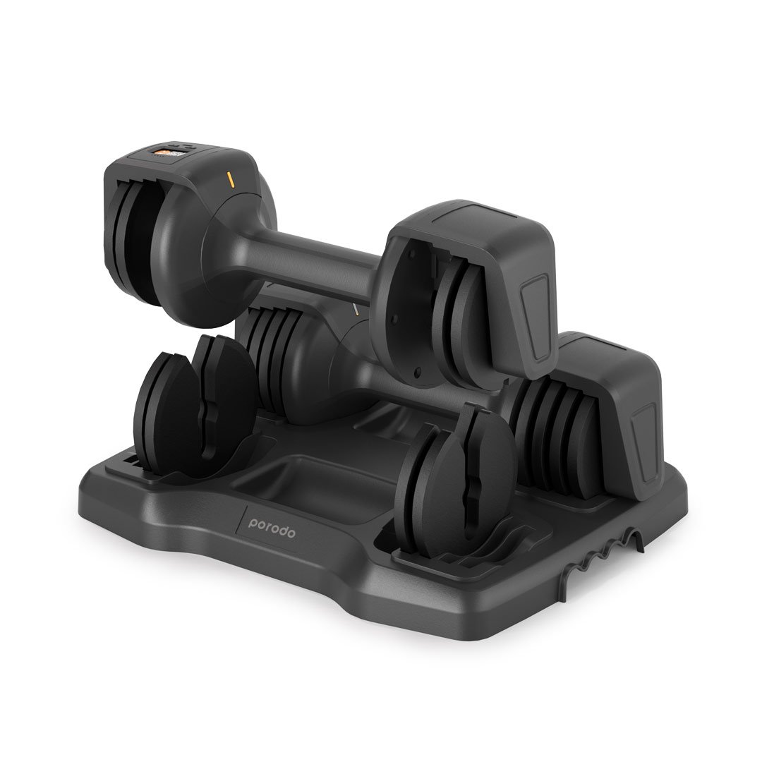 Porodo 12.5 LB Double Adjustable Smart Dumbbell 2 Porodo 12.5 LB Double Adjustable Smart Dumbbell - Image 2