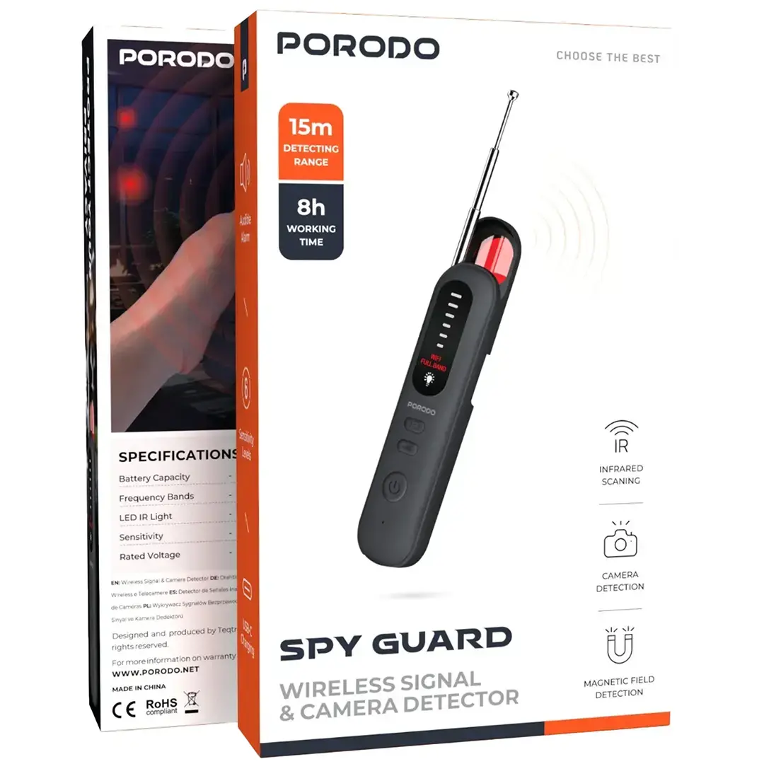 Porodo Spy Guard Wireless Signal & Camera Detector 4 Porodo Spy Guard Wireless Signal & Camera Detector - Image 4