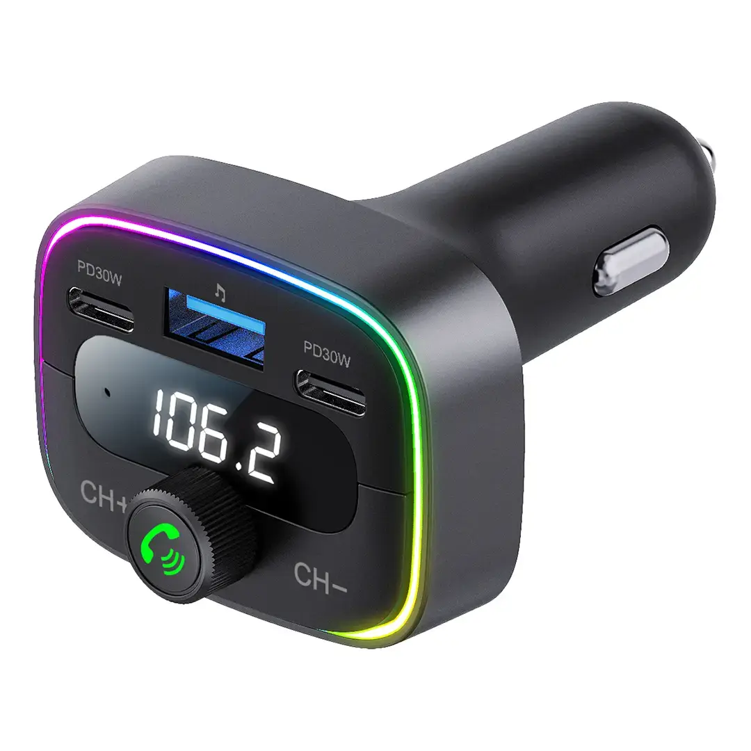 Porodo Smart Car Charger FM Transmitter 2 Porodo Smart Car Charger FM Transmitter - Image 2