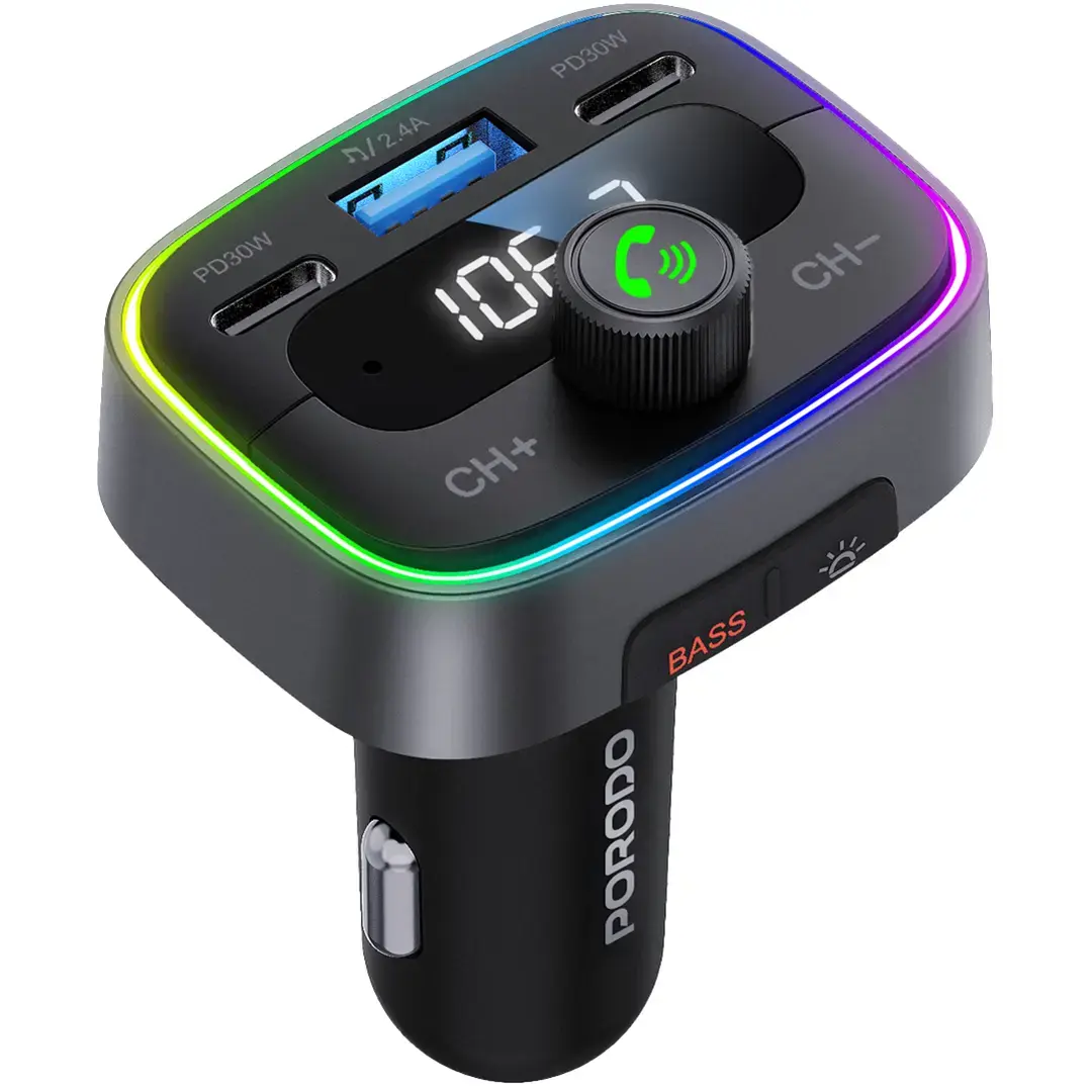 Porodo Smart Car Charger FM Transmitter 4 Porodo Smart Car Charger FM Transmitter - Image 4